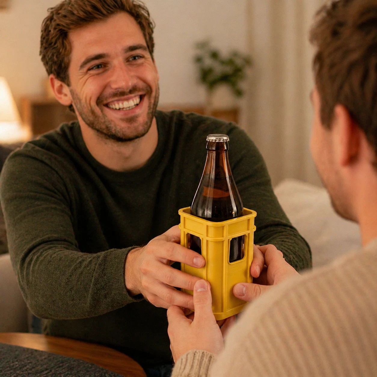 Überreichen des Bierträgers